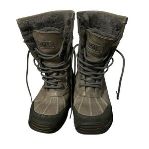 UGG Australia Grey Leather Winter Boots